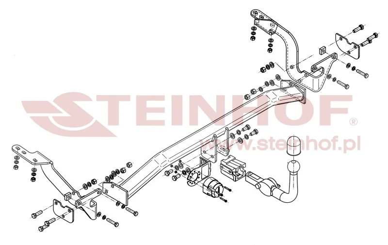Hak holowniczy Steinhof Citroen C4 Grand Picasso / C4 Picasso — kula wypinana poziomo (typ H)