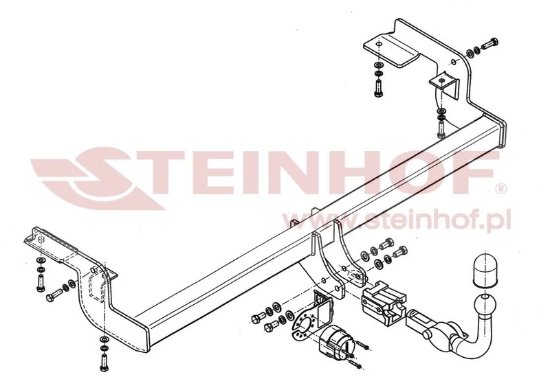 Hak holowniczy Steinhof Citroen C5 2001–2007 — kula wypinana poziomo (typ H), C-036