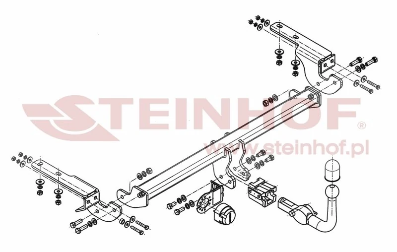 Hak holowniczy Steinhof Citroen DS4 2011–2018 — kula wypinana poziomo (typ H)