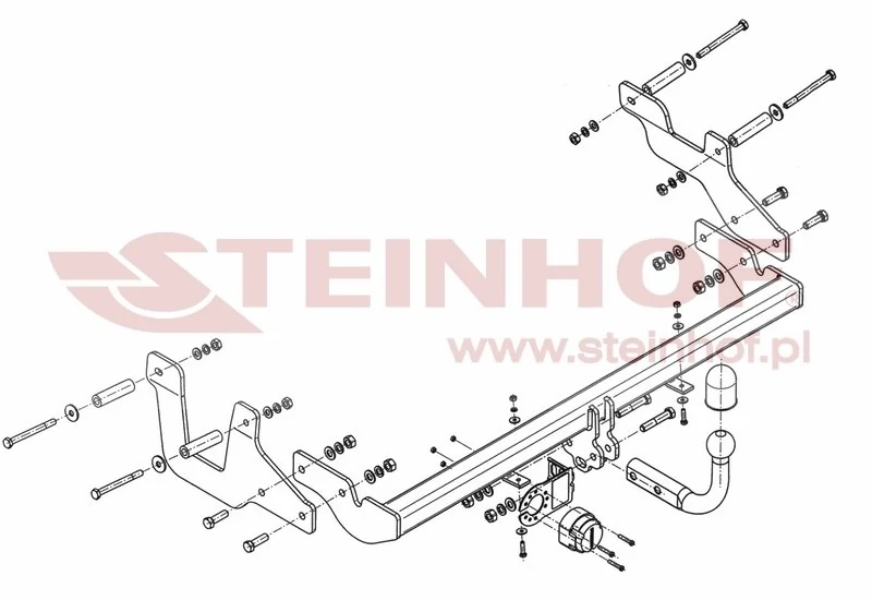 Hak holowniczy Steinhof Renault Express / Dacia Dokker — kula przykręcana (typ A)