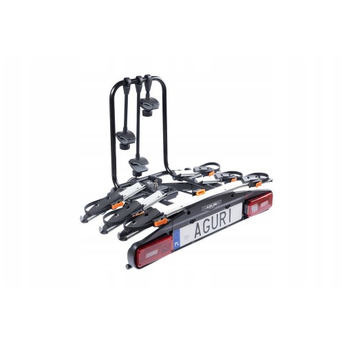 Przejdź do produktu Bagażnik rowerowy na hak Aguri Active Bike PRO 4 srebrny
