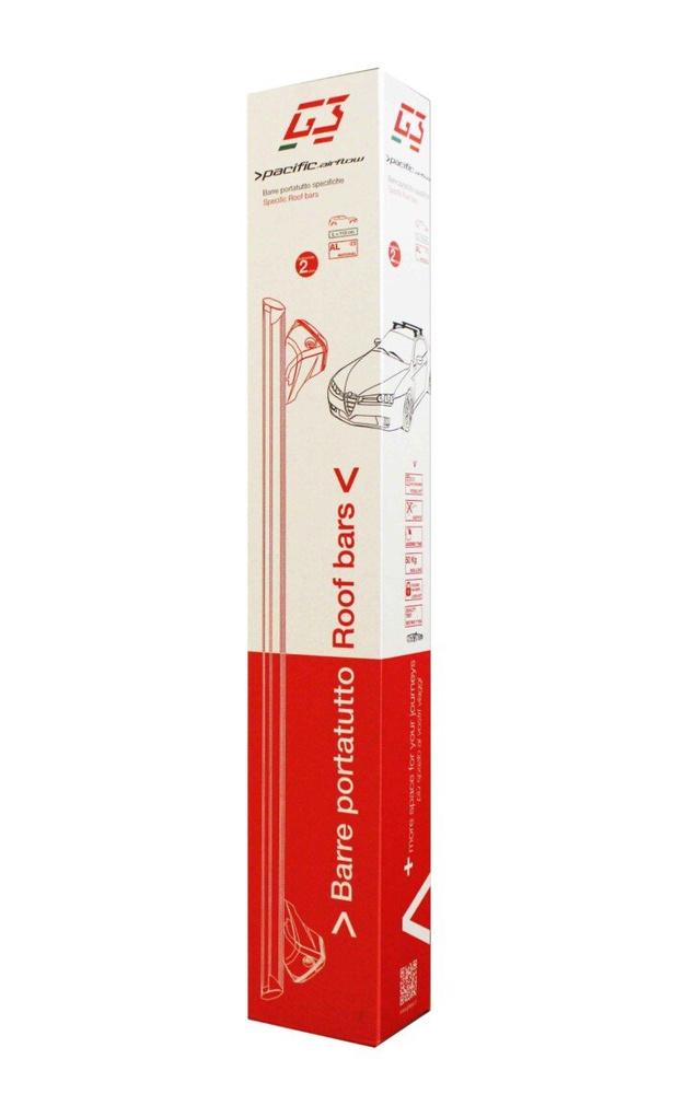 Bagażnik dachowy G3 Pacific Aero 64.210-68.038 aluminiowy – ujęcie 4 - Sklep motozebra