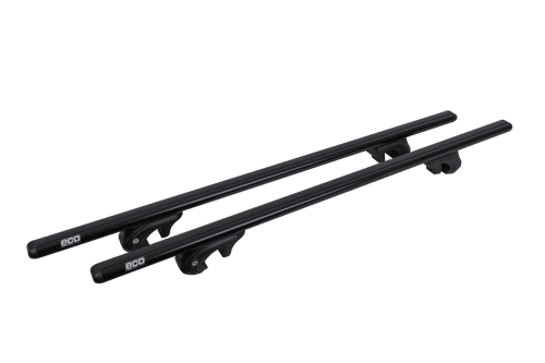 Przejdź do produktu Bagażnik dachowy Eco Alubase 135 - uniwersalny bagażnik aluminiowy na relingi otwarte (czarny)