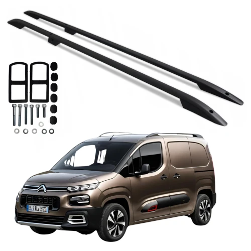 Relingi dachowe 5K Parts Citroen Berlingo III / Fiat Doblo III / Opel Combo i inne od 2018 długie L2 czarne