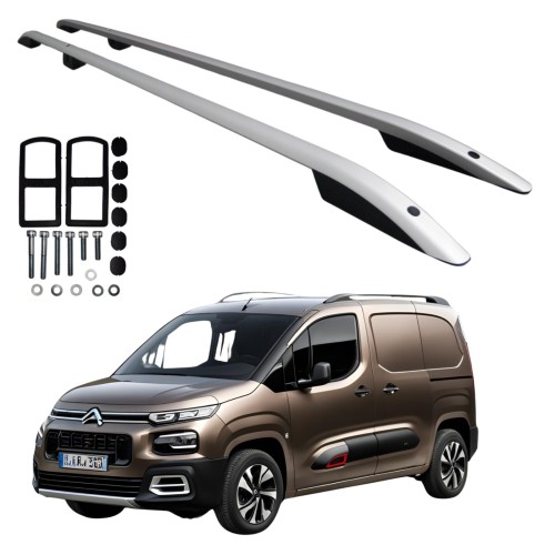 Przejdź do produktu Relingi dachowe 5K Parts Citroen Berlingo III / Fiat Doblo III / Opel Combo i inne od 2018 długie L2 srebrne