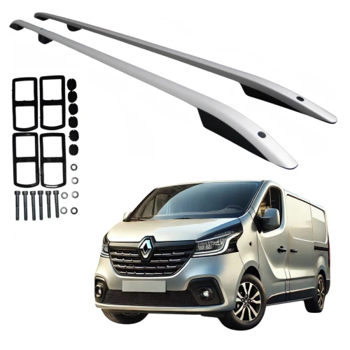 Relingi dachowe 5K Parts Fiat Talento / Nissan NV300 / Primastar II / Opel Vivaro B i inne od 2014 długie L2 srebrne