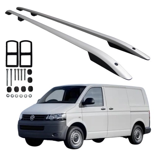 Przejdź do produktu Relingi dachowe 5K Parts Volkswagen Transporter / Caravelle T5 2003-2023 krótkie L1 srebrne