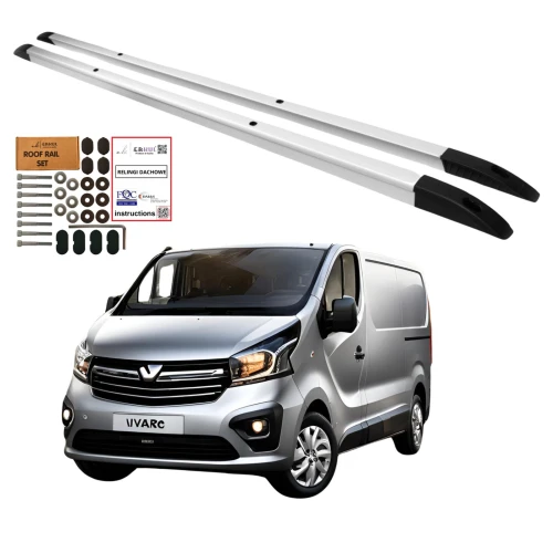 Relingi dachowe Erkul Fiat Talento / Nissan NV300 / Primastar II / Opel Vivaro B i inne od 2014 długie L2 szare