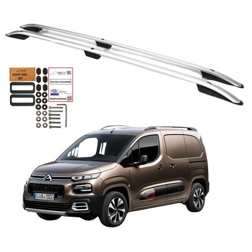 Przejdź do produktu Relingi dachowe Erkul Citroen Berlingo III / Fiat Doblo III / Opel Combo i inne od 2018 krótkie L1 szare