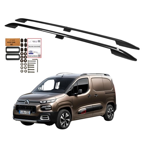 Przejdź do produktu Relingi dachowe Erkul Citroen Berlingo III / Fiat Doblo III / Opel Combo i inne od 2018 krótkie L1 czarne