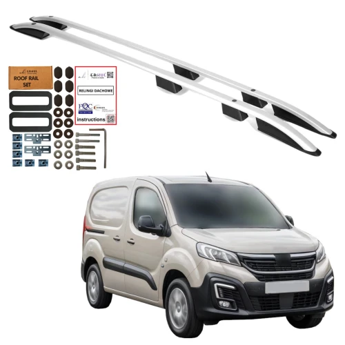 Relingi dachowe Erkul Citroen Jumpy III / Citroen Spacetourer / Fiat Scudo i inne od 2016 długie L2 szare