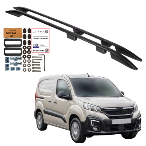 Przejdź do produktu Relingi dachowe Erkul Citroen Jumpy III / Citroen Spacetourer / Fiat Scudo i inne od 2016 długie L2 czarne