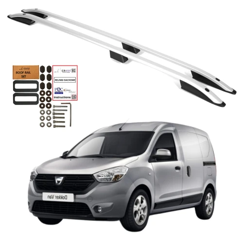 Relingi dachowe Erkul Dacia Dokker / Renault Express od 2013 szare