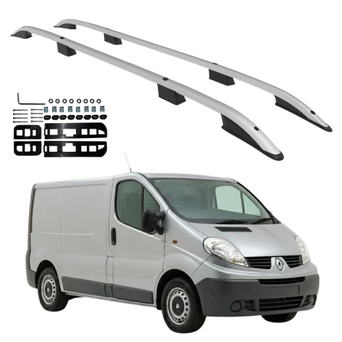 Relingi dachowe Erkul Renault Trafic II / Opel Vivaro A 2001-2014 krótkie L1 szare