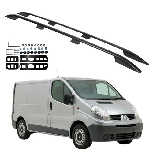 Przejdź do produktu Relingi dachowe Erkul Renault Trafic II / Opel Vivaro A 2001-2014 krótkie L1 czarne
