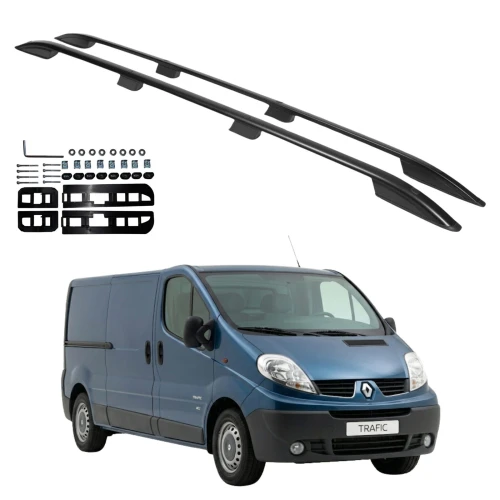 Relingi dachowe Erkul Renault Trafic II / Opel Vivaro A 2001-2014 długie L2 czarne