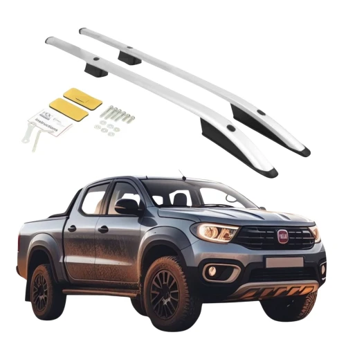 Relingi dachowe Erkul Fiat Fullback / Mitsubishi L200 2015-2023 długie L2 szare