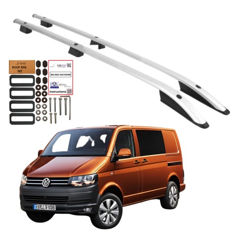 Przejdź do produktu Relingi dachowe Erkul Volkswagen Transporter / Caravelle T5 2003-2024 długie L2 szare SKPV2370103USG
