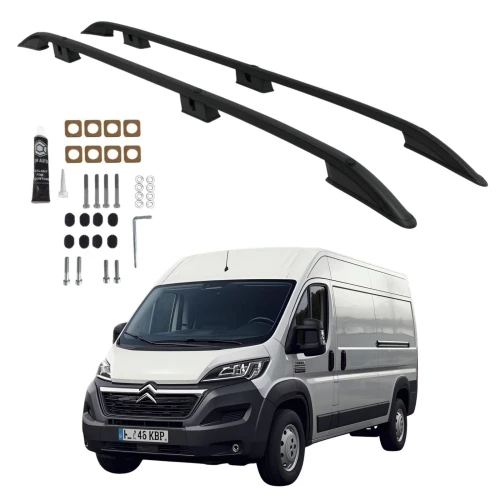 Relingi dachowe Can Fiat Scudo / Citroen Jumpy III / Peugeot Expert III od 2016 długie L2 czarne