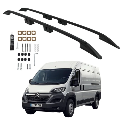 Relingi dachowe Can Fiat Scudo / Citroen Jumpy III / Peugeot Expert III od 2016 długie L3 czarne