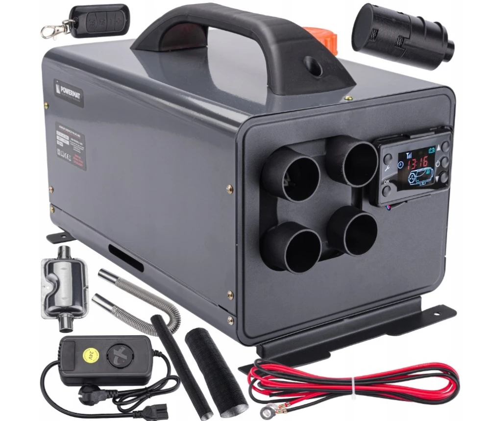 Nagrzewnica postojowa olejowa POWERMAT 8 kW 12/24 V + 230 V, 4 wyloty — 2