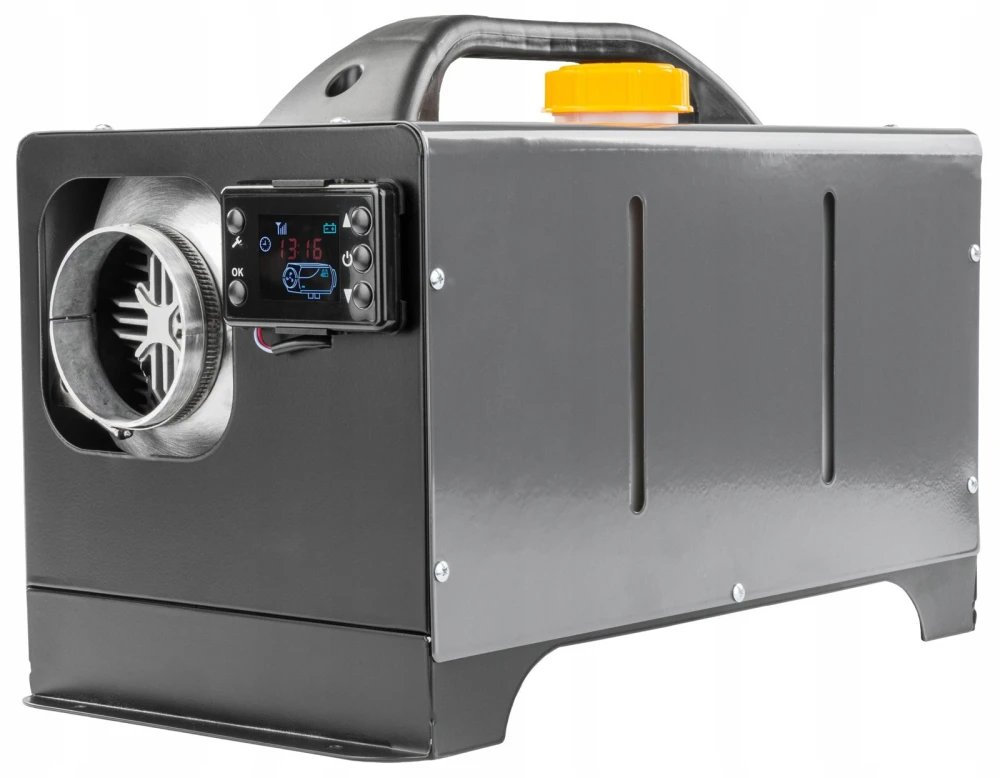 Nagrzewnica postojowa olejowa POWERMAT 12 kW 12/24 V + 230 V przenośna, zbiornik 5 l — 5
