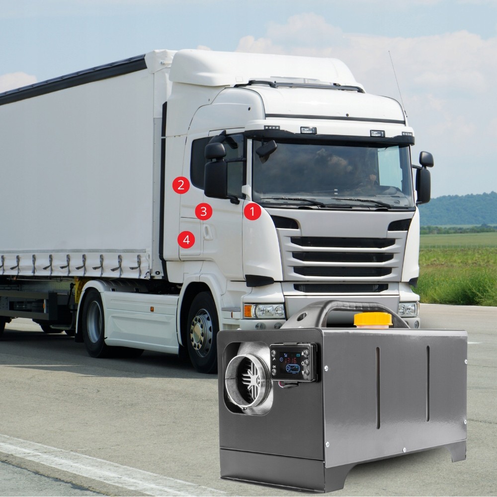 Nagrzewnica postojowa olejowa POWERMAT 12 kW 12/24 V + 230 V przenośna, zbiornik 5 l — 14