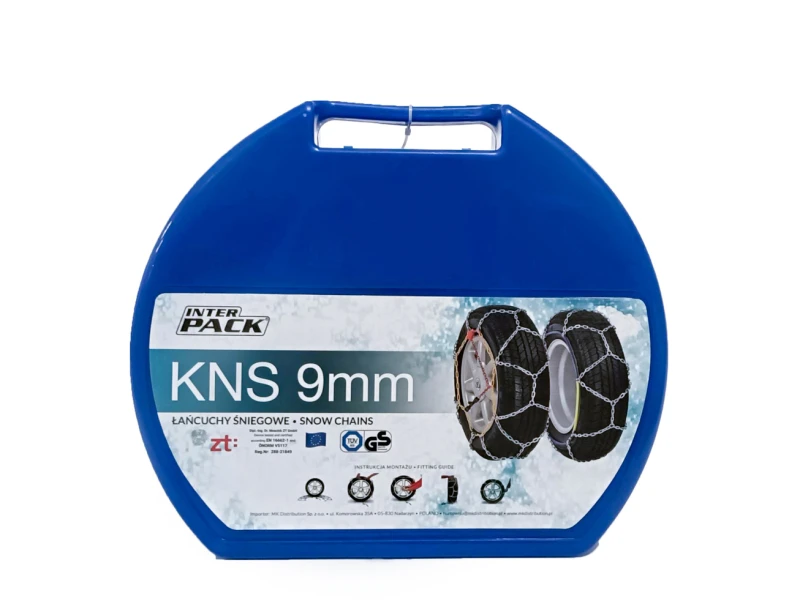 Łańcuchy śniegowe Inter Pack grupa KNS 120 9 mm – opakowanie z etykietą rozmiaru - Sklep motozebra