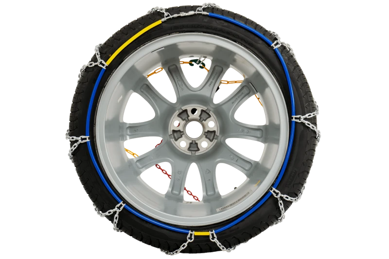 Łańcuchy śniegowe Inter Pack grupa KN 130 12 mm – wewnętrzna strona koła z łańcuchem bocznym - Sklep motozebra