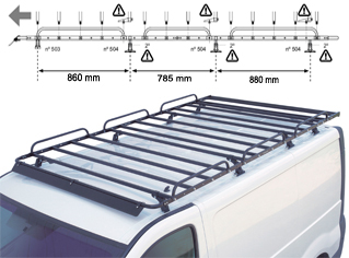 Platforma dachowa CRUZ Evo 300x158cm, kit 934-505 – ujęcie 5 - Sklep motozebra