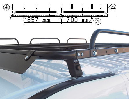 Platforma dachowa CRUZ Evo 230x126cm, kit 934-401 – ujęcie 5 - Sklep motozebra