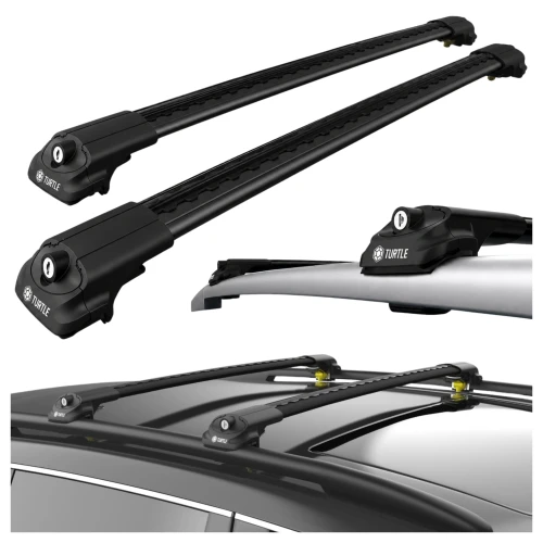 Bagażnik na relingi Turtle Air-1 102 cm, czarny, T/MC01001-0202B