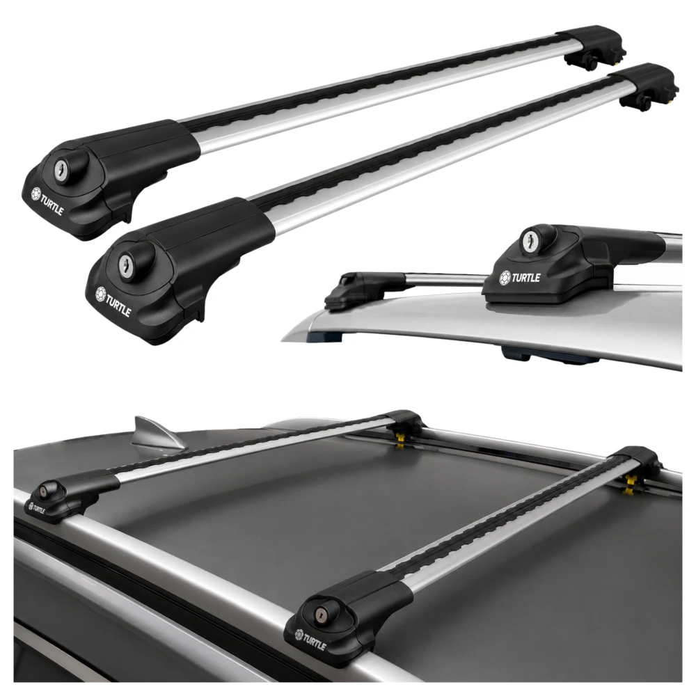 Bagażnik na relingi Turtle Air-1 82/90 cm, srebrny, T/MC01001-8290 - Sklep motozebra