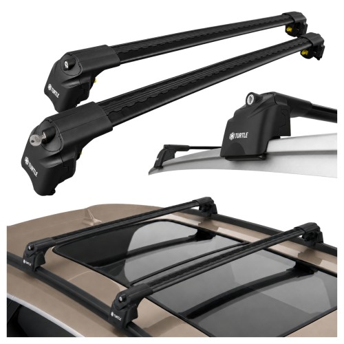 Przejdź do produktu Bagażnik na relingi zintegrowane Turtle Air-2 102/106 cm, czarny, T/MC02010-0206B