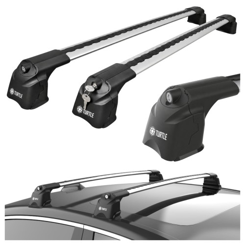 Przejdź do produktu Bagażnik dachowy na punkty montażowe Turtle Air-3 82 cm, srebrny, T/MC03001-8282