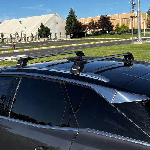 Bagażnik na relingi zintegrowane Thunder TRX2 102 cm, srebrny, TRX2 102-102 – ujęcie 5 - Sklep motozebra
