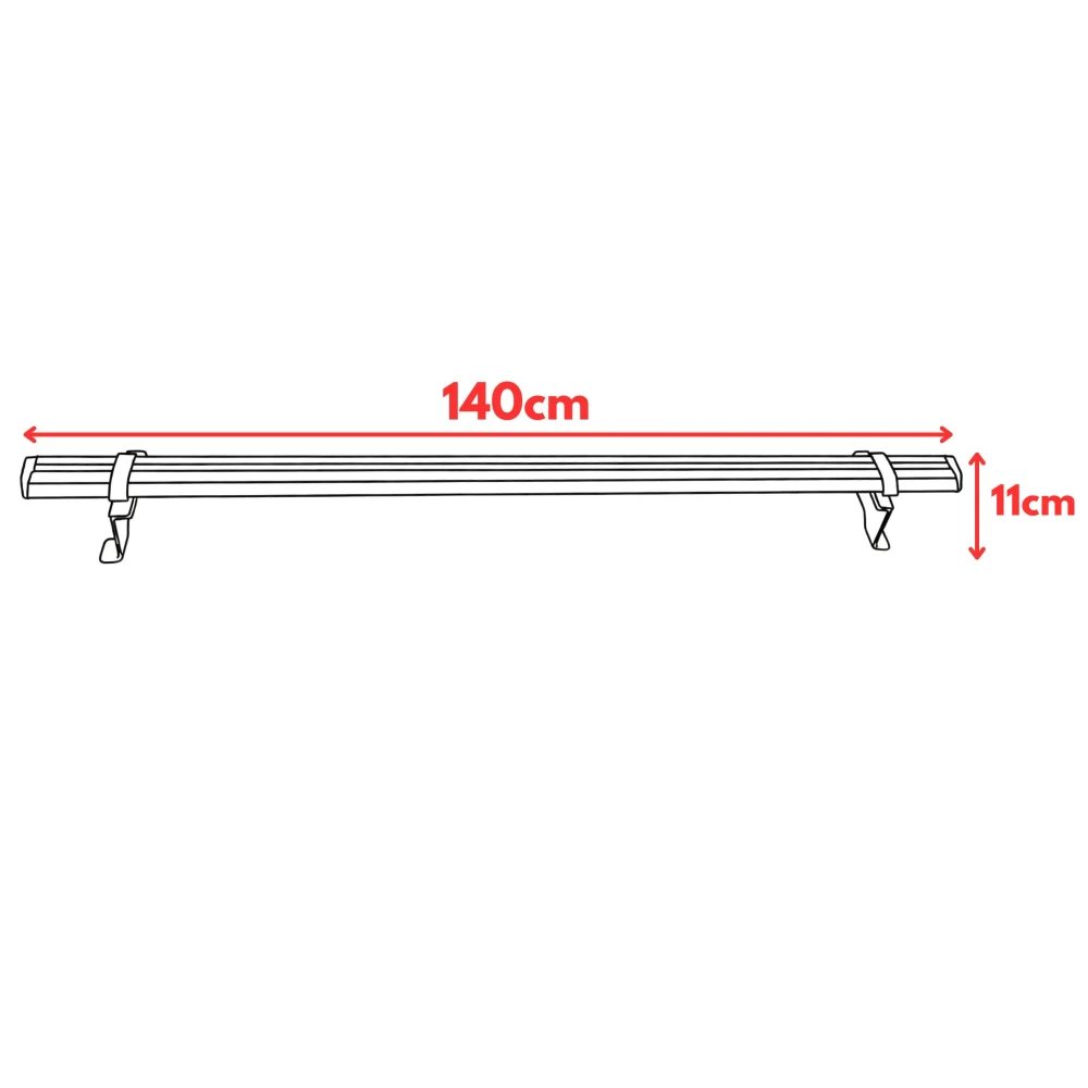 Bagażnik dachowy Thunder TRX Pro, 3 belki 140 cm, czarny, TRX PRO-101-3B – ujęcie 4 - Sklep motozebra