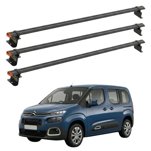 Bagażnik dachowy Thunder TRX Pro, 3 belki 130 cm, czarny, TRX PRO-102-3B
