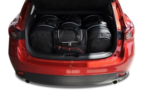Przejdź do produktu Torby do bagażnika Mazda 3 Hatchback III 2013–2018 – zestaw KJUST AERO 4 szt., 7026002