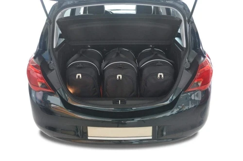 Torby do bagażnika Opel Corsa Hatchback E (X15) 2014–2019 – zestaw KJUST SPORT 3 szt., 7031006