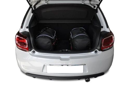 Torby do bagażnika Citroen DS3 Hatchback I (SA) 2009–2016 – zestaw KJUST AERO 3 szt., 7010010
