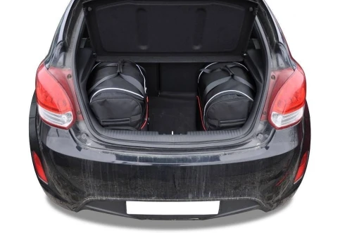 Torby do bagażnika Hyundai Veloster Coupe I (FS) 2011–2014 – zestaw KJUST TROLLEY 3 szt., 7018003