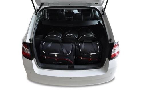 Przejdź do produktu Torby do bagażnika Skoda Fabia Kombi III 2014–2021 – zestaw KJUST AERO 5 szt., 7037001