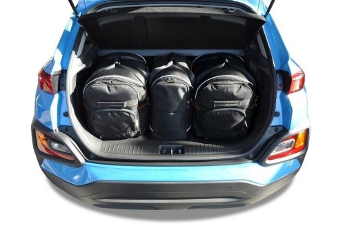 Przejdź do produktu Torby do bagażnika Hyundai Kona Electric I (OS) 2018–2022 – zestaw KJUST AERO 3 szt., 7018045