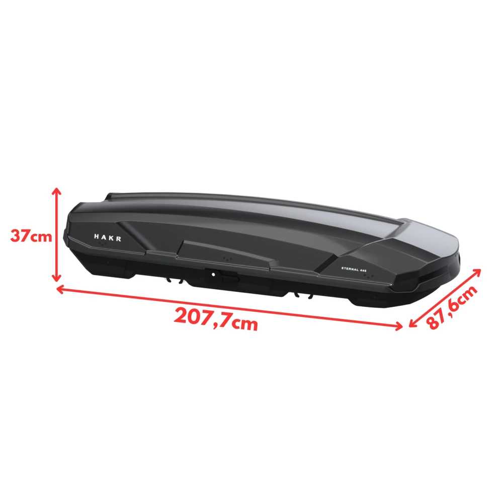Box dachowy Hakr Eternal 440 czarny połysk - 440L 3