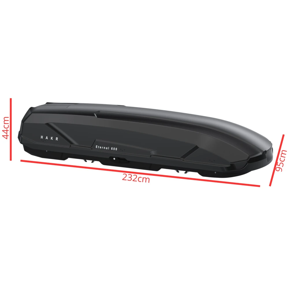 Box dachowy Hakr Eternal 600 czarny połysk - 600L 5