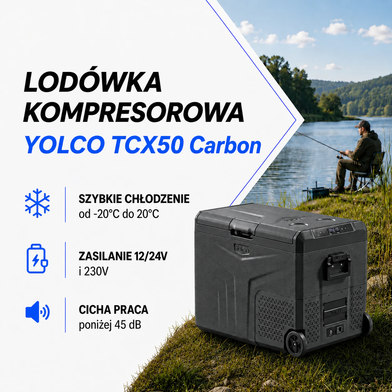 Banner przedstawiajacy Lodówkę kompresorową Yolco TCX50 Carbon