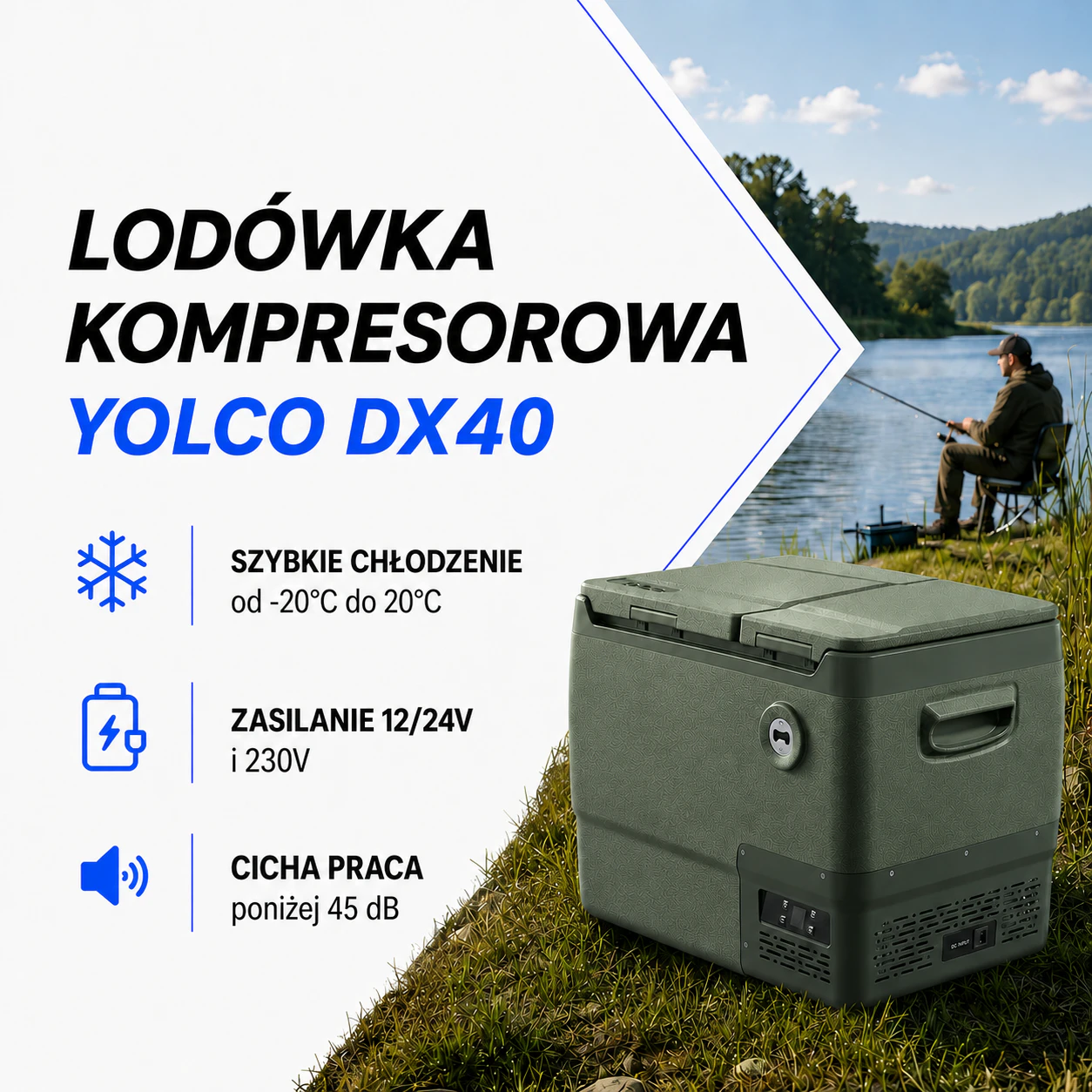 Banner przedstawiajacy Lodówkę kompresorową Yolco DX40 Pistachio