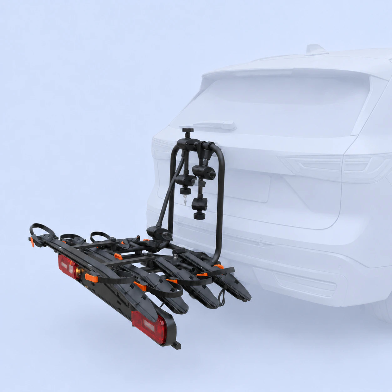 Model 3D bagażnika rowerowego z platformą na hak