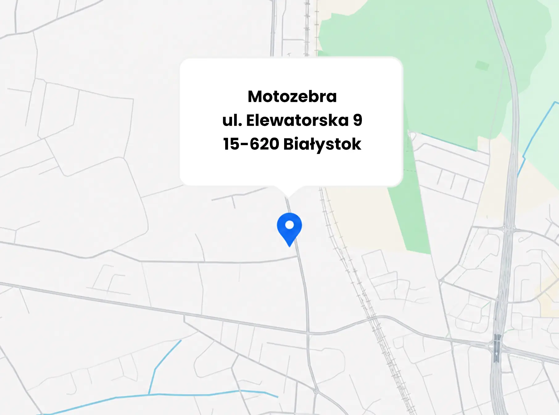 Mapa dojazdu do motozebra – ul. Elewatorska 9, 15-620 Białystok